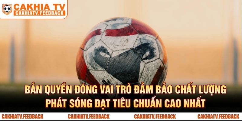 Bản quyền đóng vai trò đảm bảo chất lượng phát sóng đạt tiêu chuẩn cao nhất